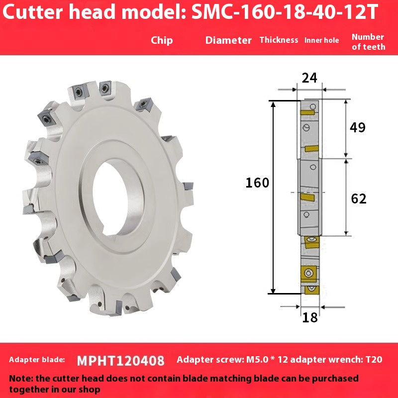 2080-CNC sleeve SMD side and face milling cutterhead CNC indexable chip SMC cutterhead T-slot grooving MPHT06 Shandong Denso Pricision Tools Co.,Ltd.